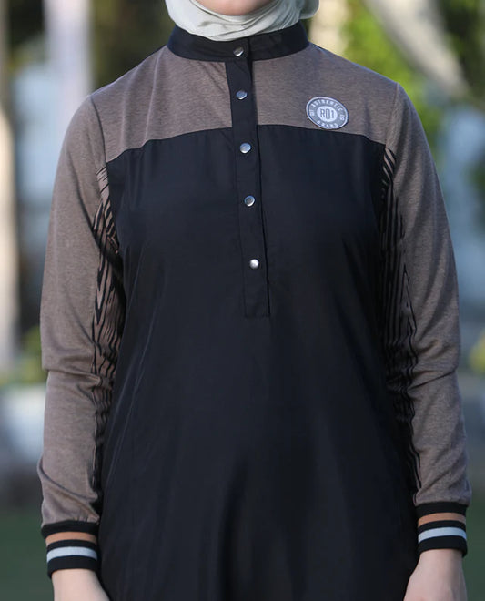 A01-Majestic Black Smart Pick Jilbab