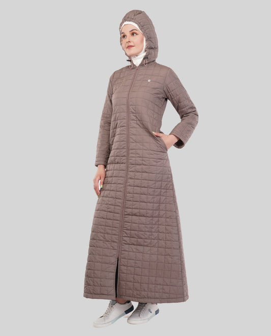 A11-Urban Khaki Quilted Winter Jilbab