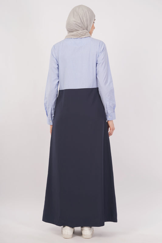 A00-جلابيب كونتراست كاجوال بتصميم بلونين يدمج الكلاسيكي بالعصري