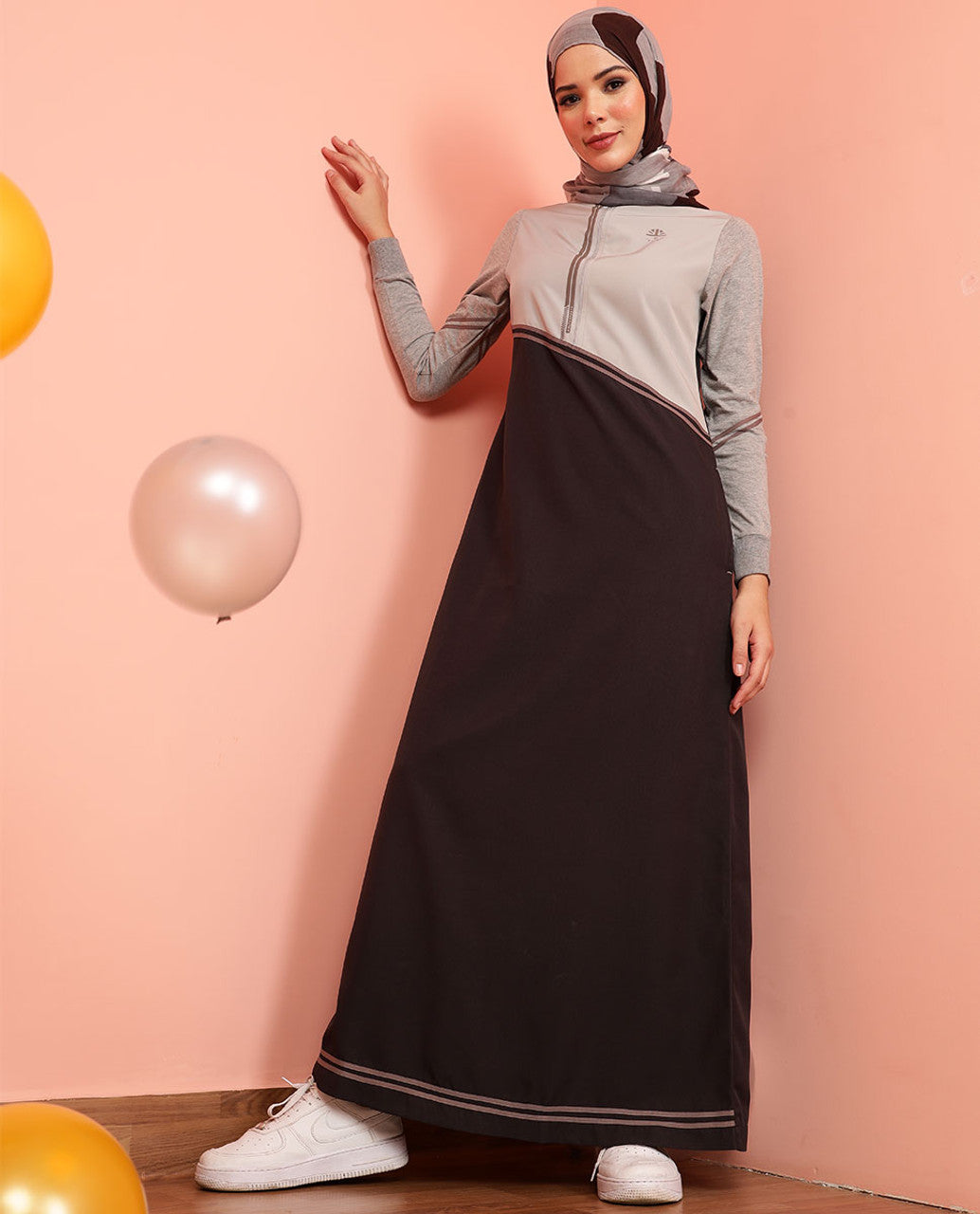 A07-Urban Chic Contrast Colors Jilbab