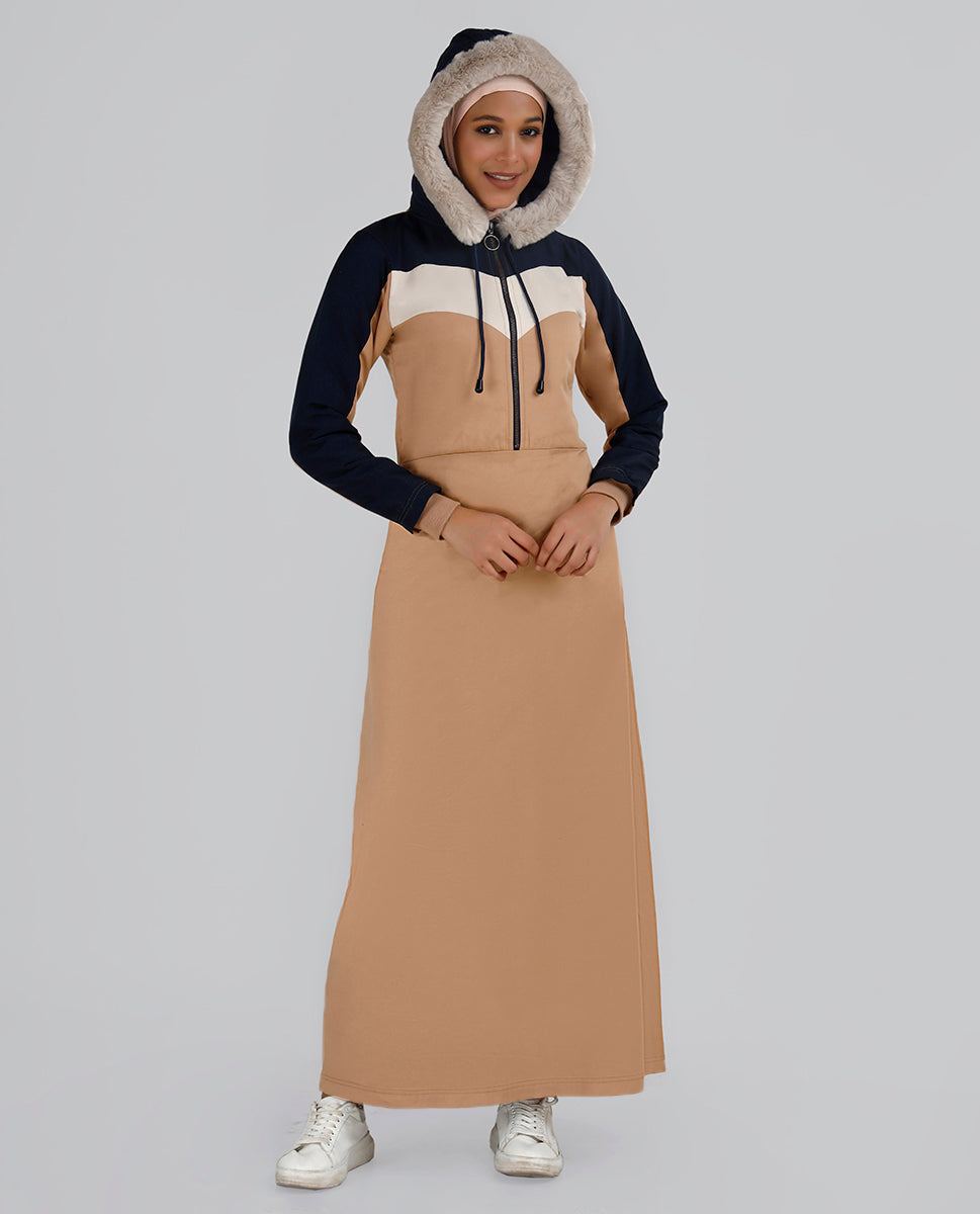 Tawny Birch Hooded Winter Jilbab