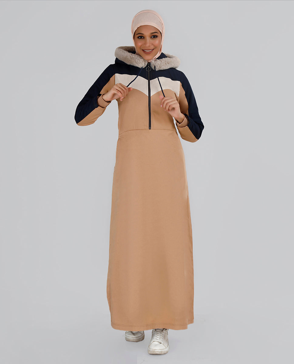 Tawny Birch Hooded Winter Jilbab