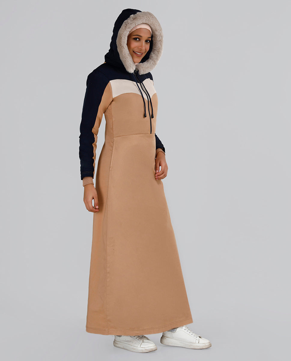 Tawny Birch Hooded Winter Jilbab