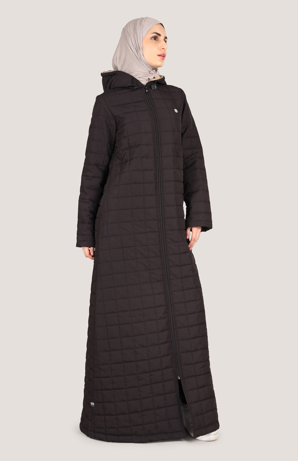 Midnight Luxe Full Front Open Quilted Winter Jilbab