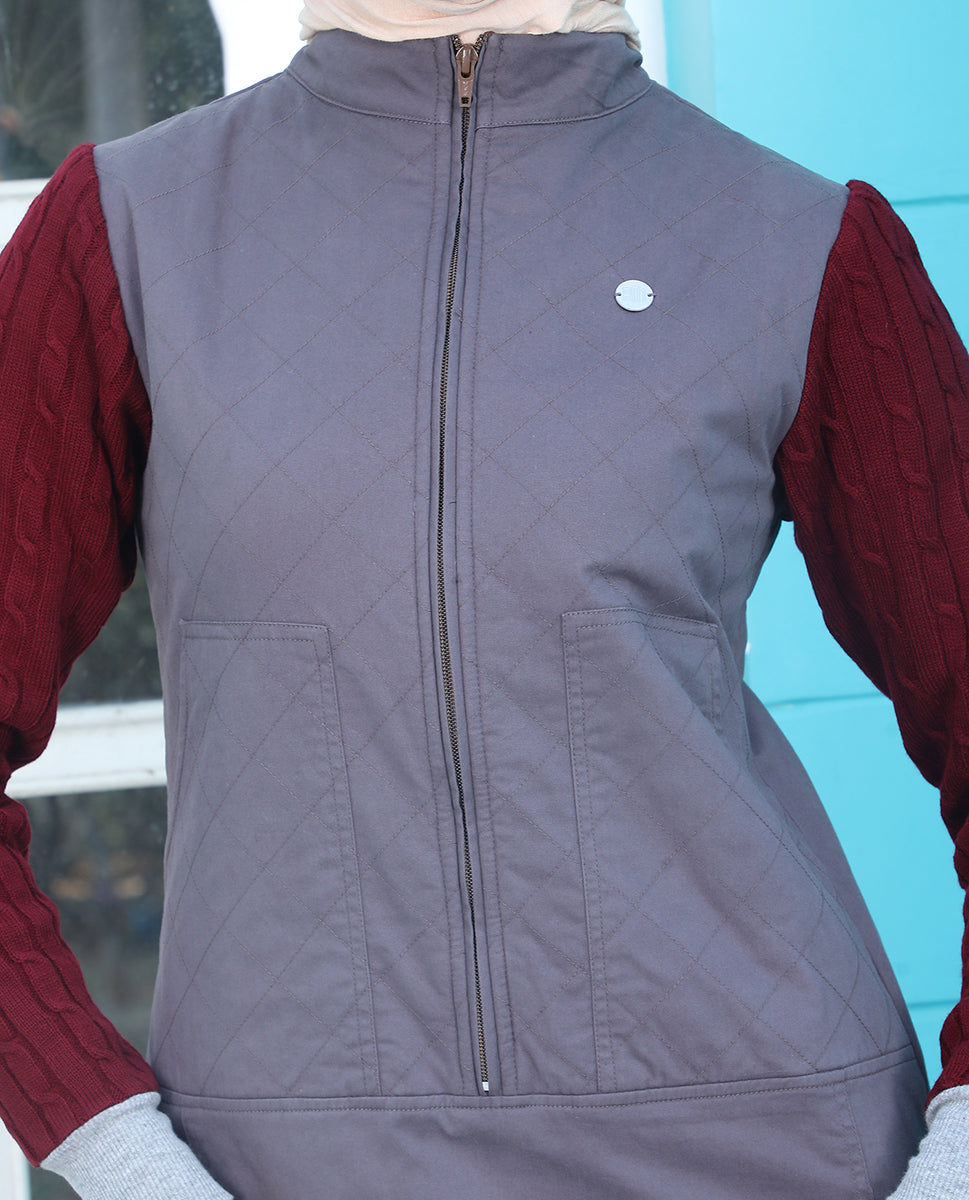 A01-جلباب شتوي – لمسة البرغندي