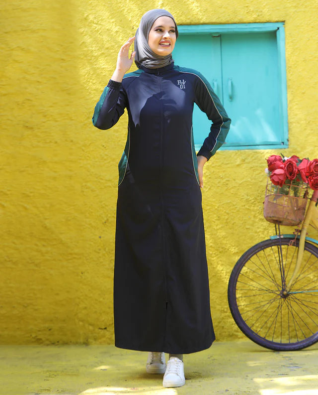 A01-Blue Crest Active Jilbab