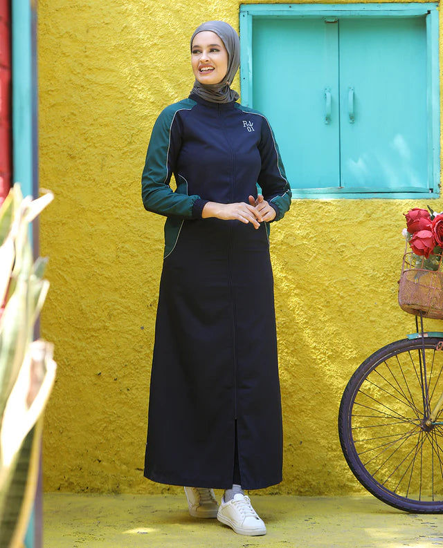 A01-Blue Crest Active Jilbab