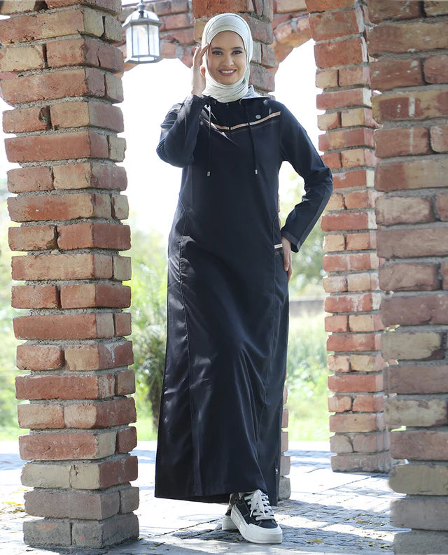 A01-Urban Shadow Detachable Hood Jilbab