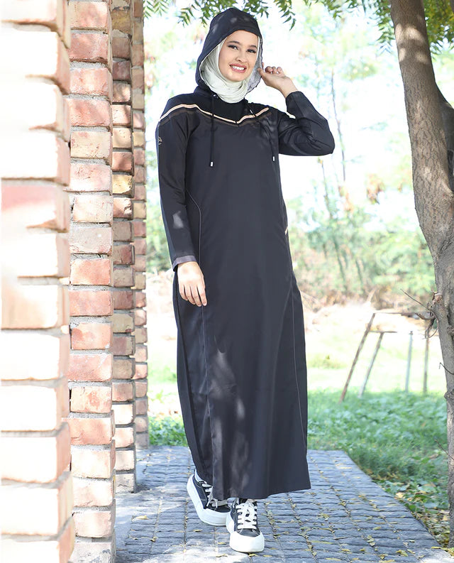 A01-Urban Shadow Detachable Hood Jilbab