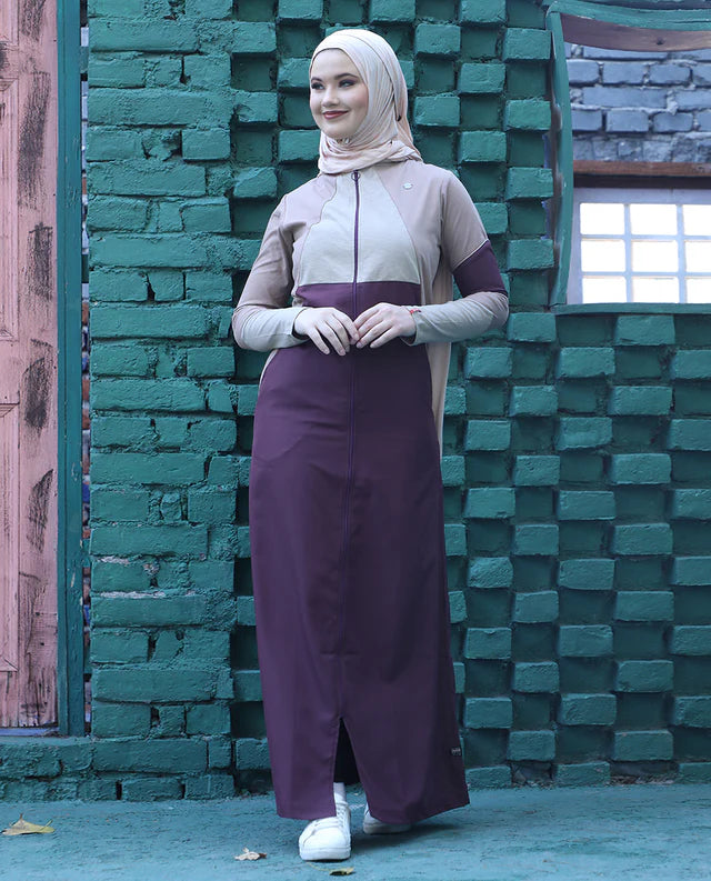 A01-Crimson Breeze Smart Collar Jilbab