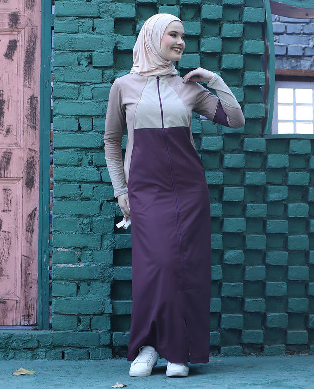 A01-Crimson Breeze Smart Collar Jilbab