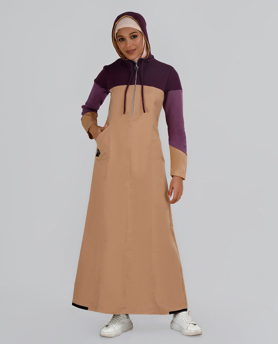 Tawny Birch Color Block Winter Jilbab