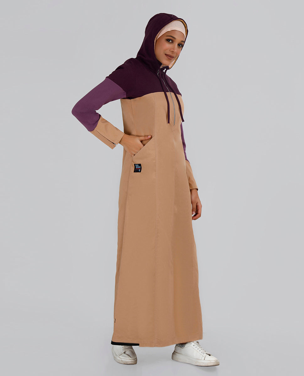 Tawny Birch Color Block Winter Jilbab