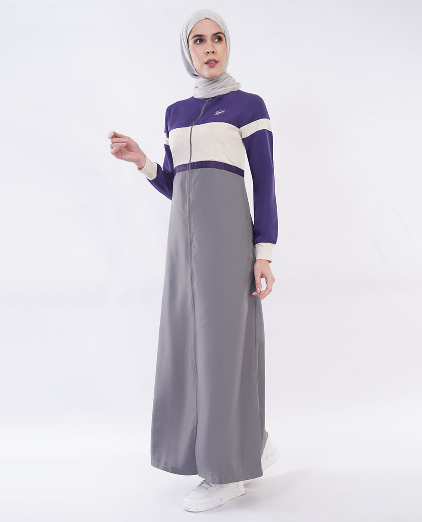 جلباب Urban Flow بالرمادي وPlum Blue
