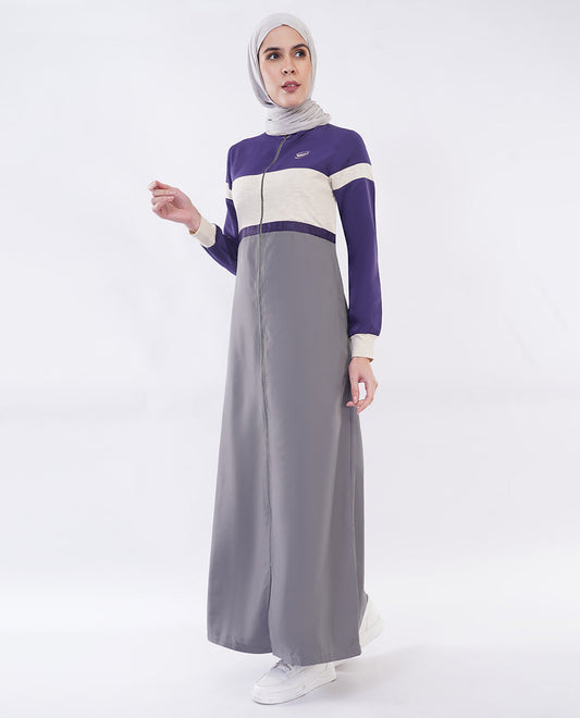 جلباب Urban Flow بالرمادي وPlum Blue