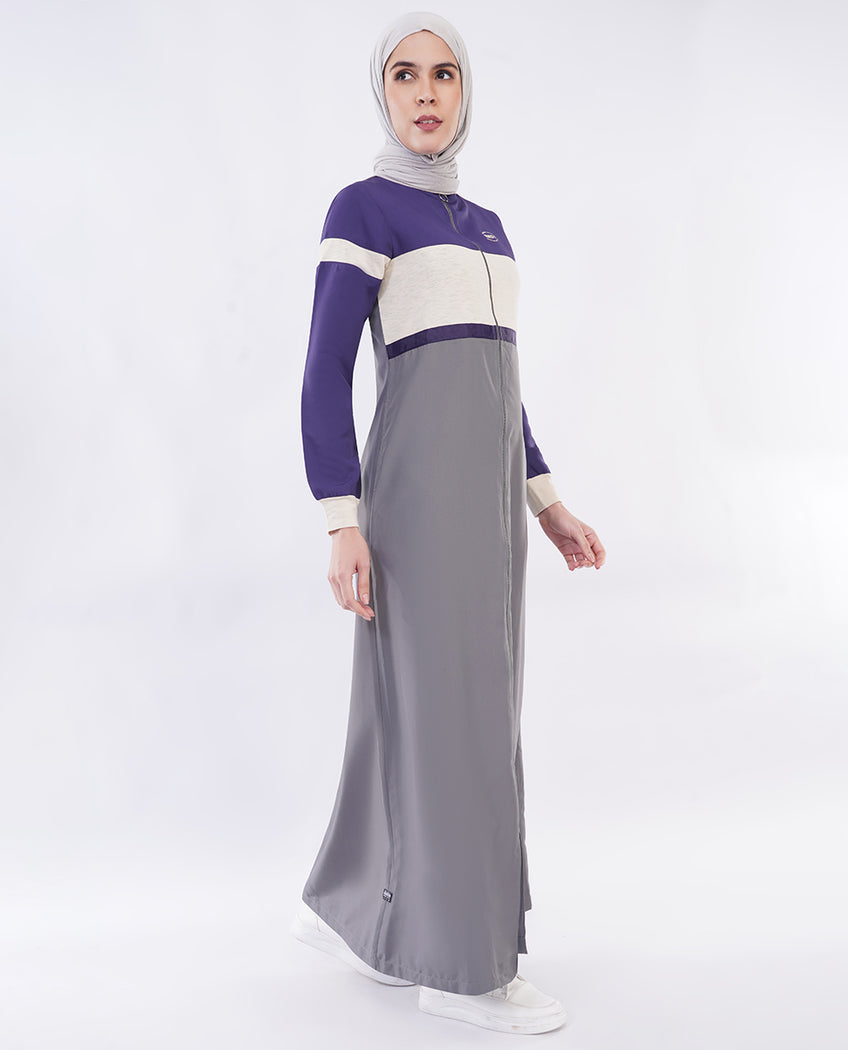 جلباب Urban Flow بالرمادي وPlum Blue