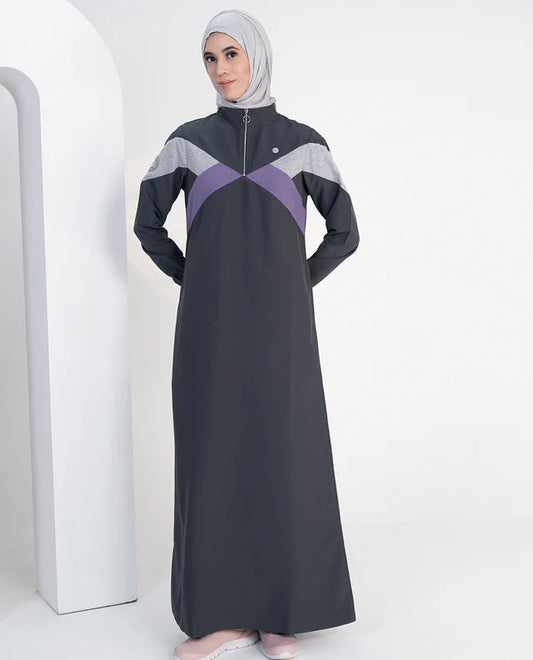 A016-جلباب أوربان سلايت بياقة مرفوعة