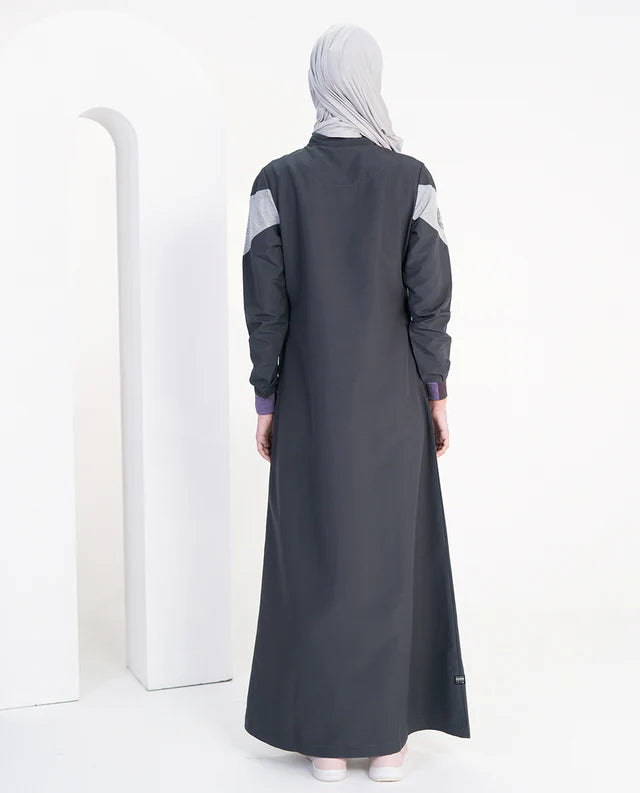 A016-جلباب أوربان سلايت بياقة مرفوعة