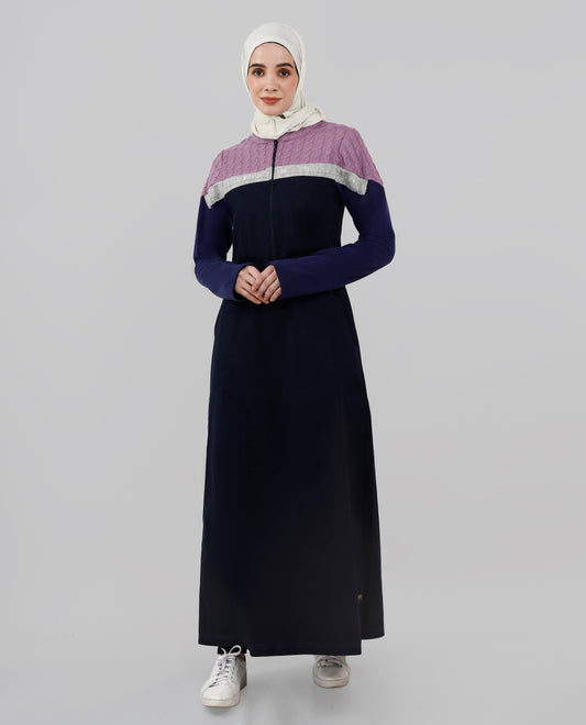 Luxury Knit Blue Winter Jilbab