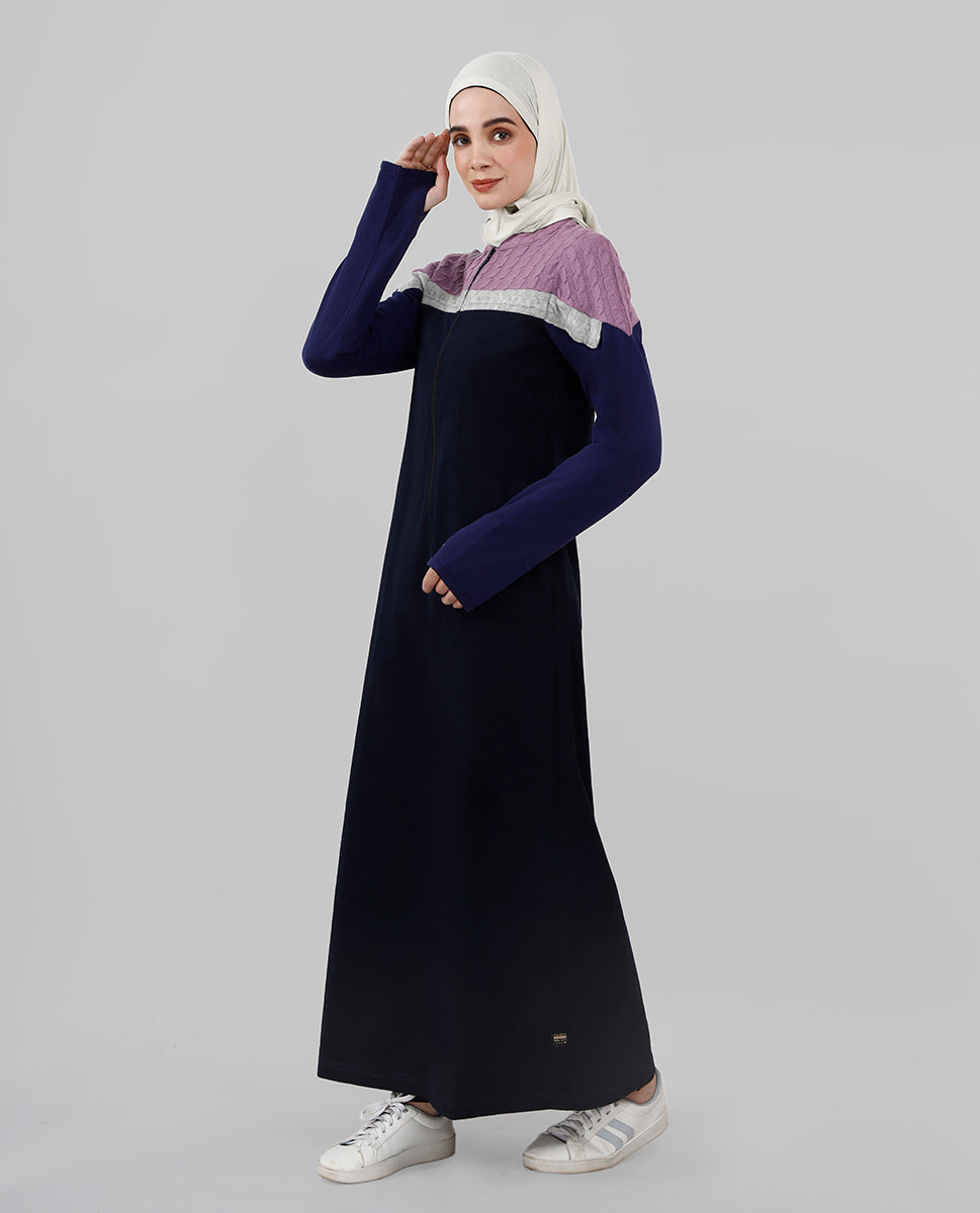 Luxury Knit Blue Winter Jilbab