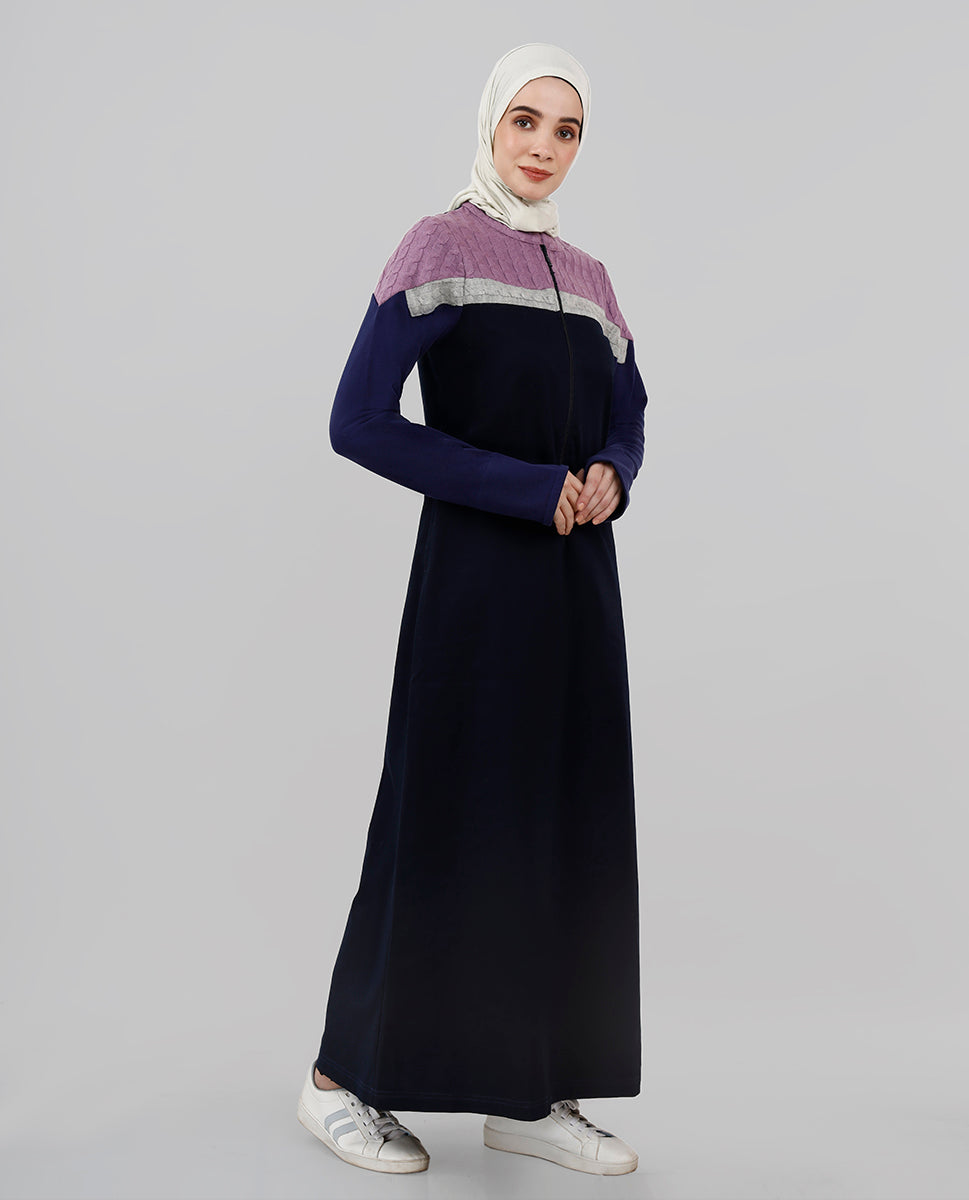 Luxury Knit Blue Winter Jilbab