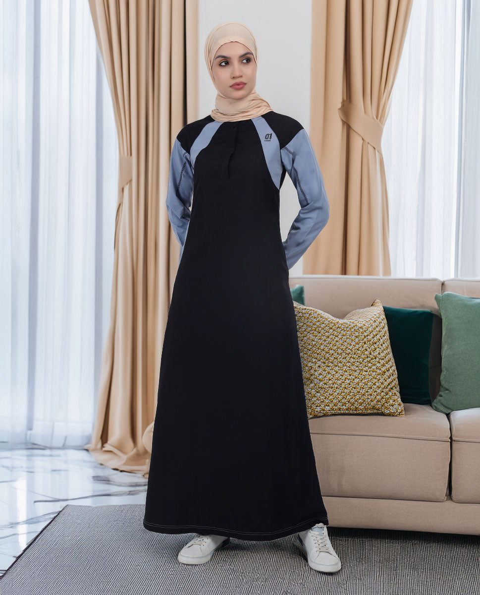 A00-جلباب بلون ضباب الغسق الأنيق
